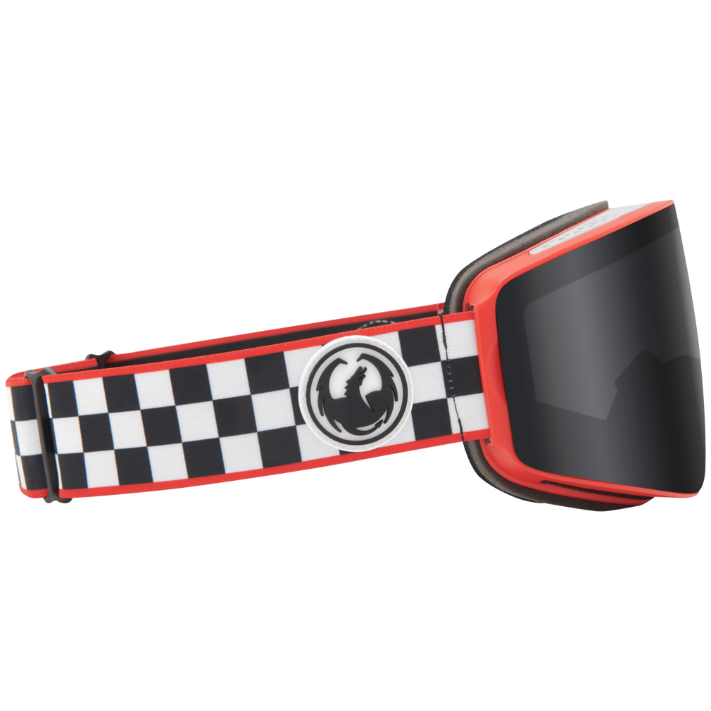 Dragon Ranalter Signature PXV Ski Snowboard Goggles Red Black White Dark Smoke Gray Lens