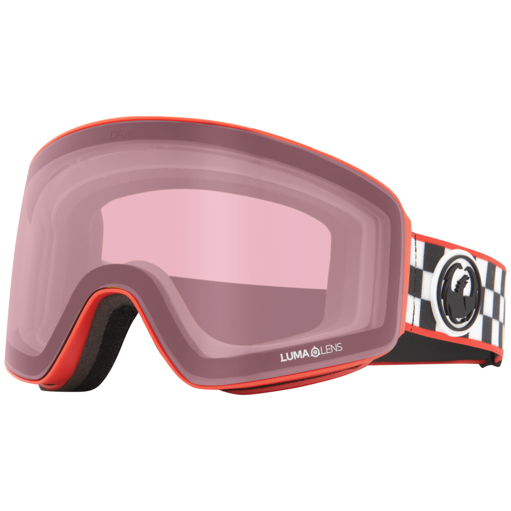 Dragon Ranalter Signature PXV Ski Snowboard Goggles Red Black White Light Rose Pink Lens