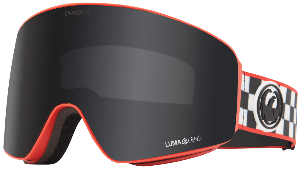 Dragon Ranalter Signature PXV Ski Snowboard Goggles Red Black White Dark Smoke Gray Lens