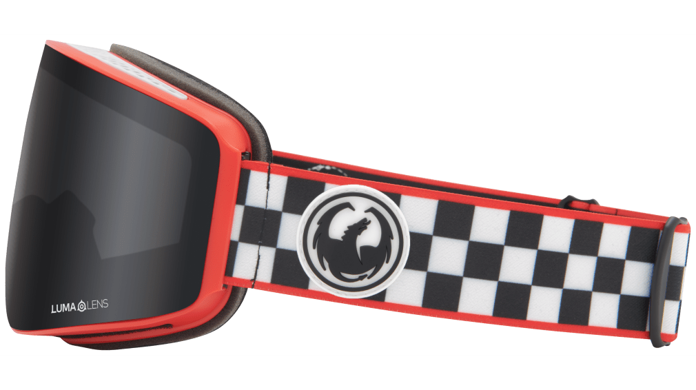 Dragon Ranalter Signature PXV Ski Snowboard Goggles Red Black White Dark Smoke Gray Lens