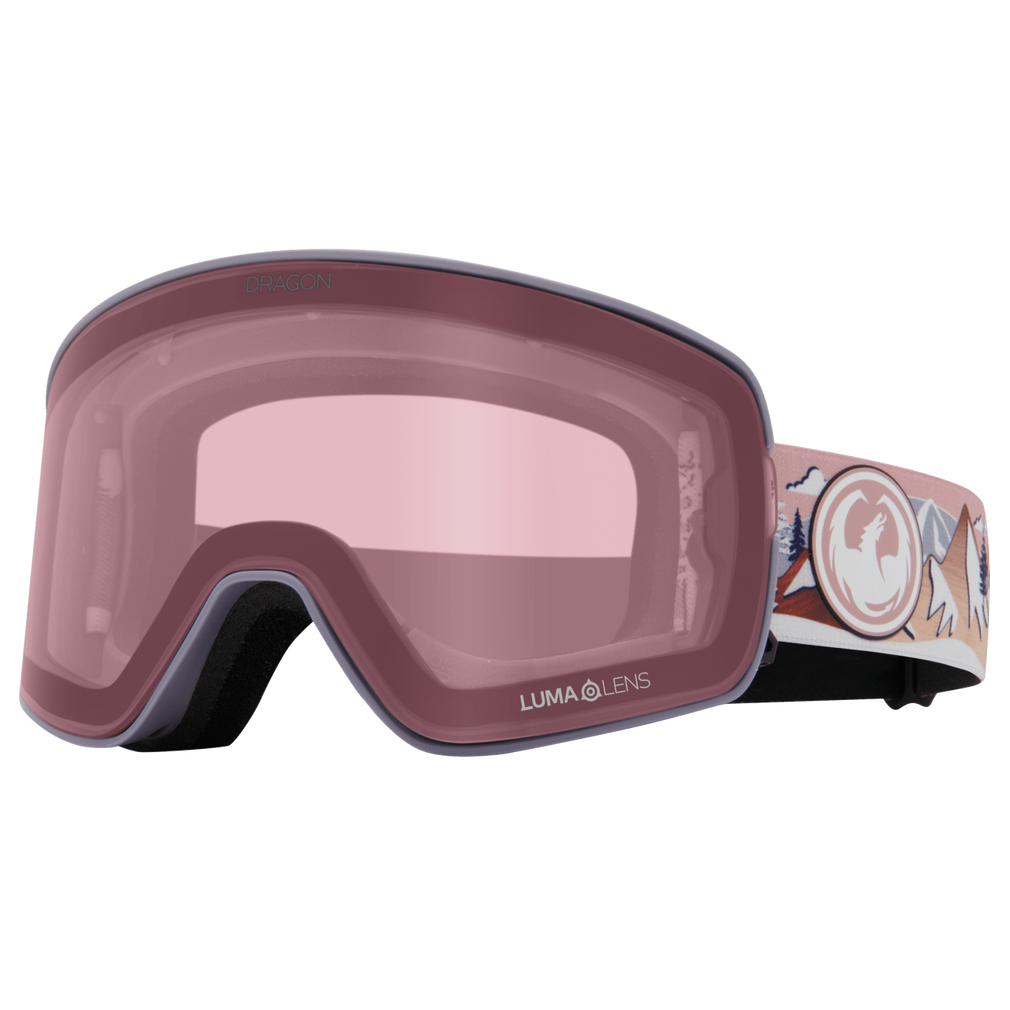 Dragon Kimmy Fasani Signature NFX2 Quick Change Flat Lens Ski Snowboard Goggles Pink Pink Mirror Lens