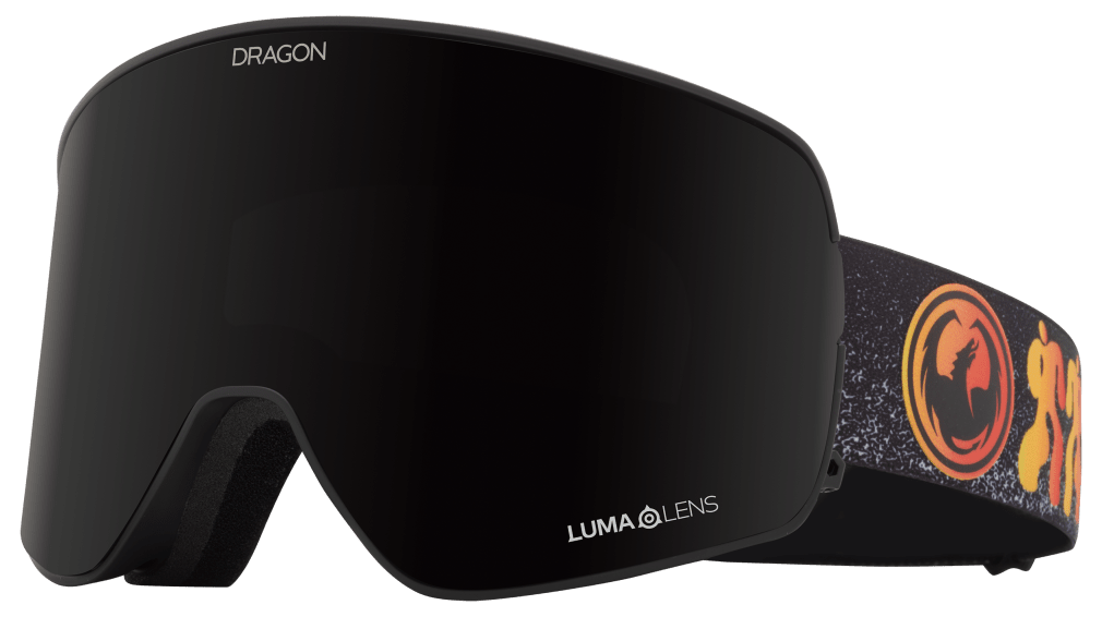 Dragon Alliance NFX2 Flat Lens Quick Change Frameless Ski Snowboard Goggle Forest Bailey Signature Black Orange Midnight Black Lens Profile