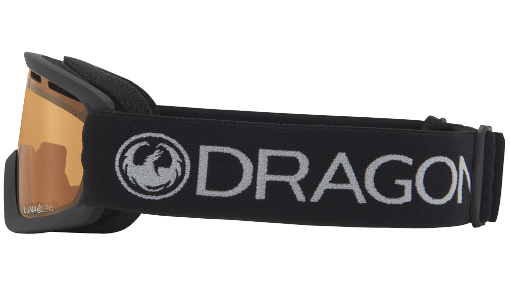 Dragon Alliance Little Lil D Kids Child Youth Ski Snowboard Goggles Charcoal Black Amber Lens Band