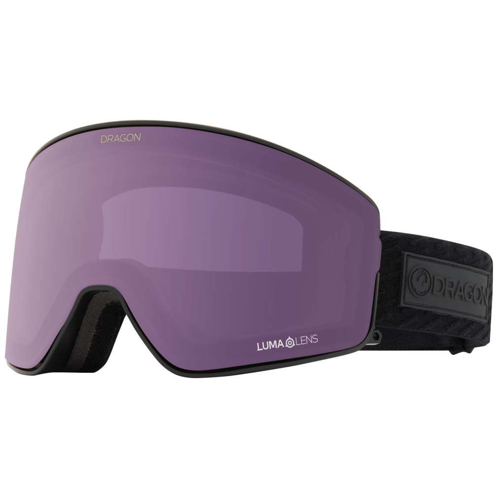 Dragon Alliance PXV2 Quick Change Flat Lens Ski Snowboard Goggles Midnight Black Violet Lens
