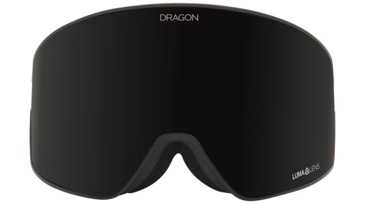 Dragon Alliance PXV2 Quick Change Flat Lens Ski Snowboard Goggles Midnight Black Midnight Black Lens Front Face