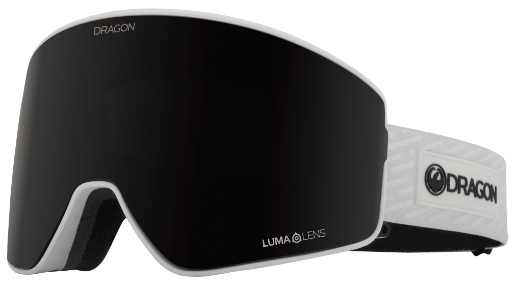 Dragon Alliance PXV2 Quick Change Flat Lens Ski Snowboard Goggles Blizzard White Dark Smoke Gray Lens Profile
