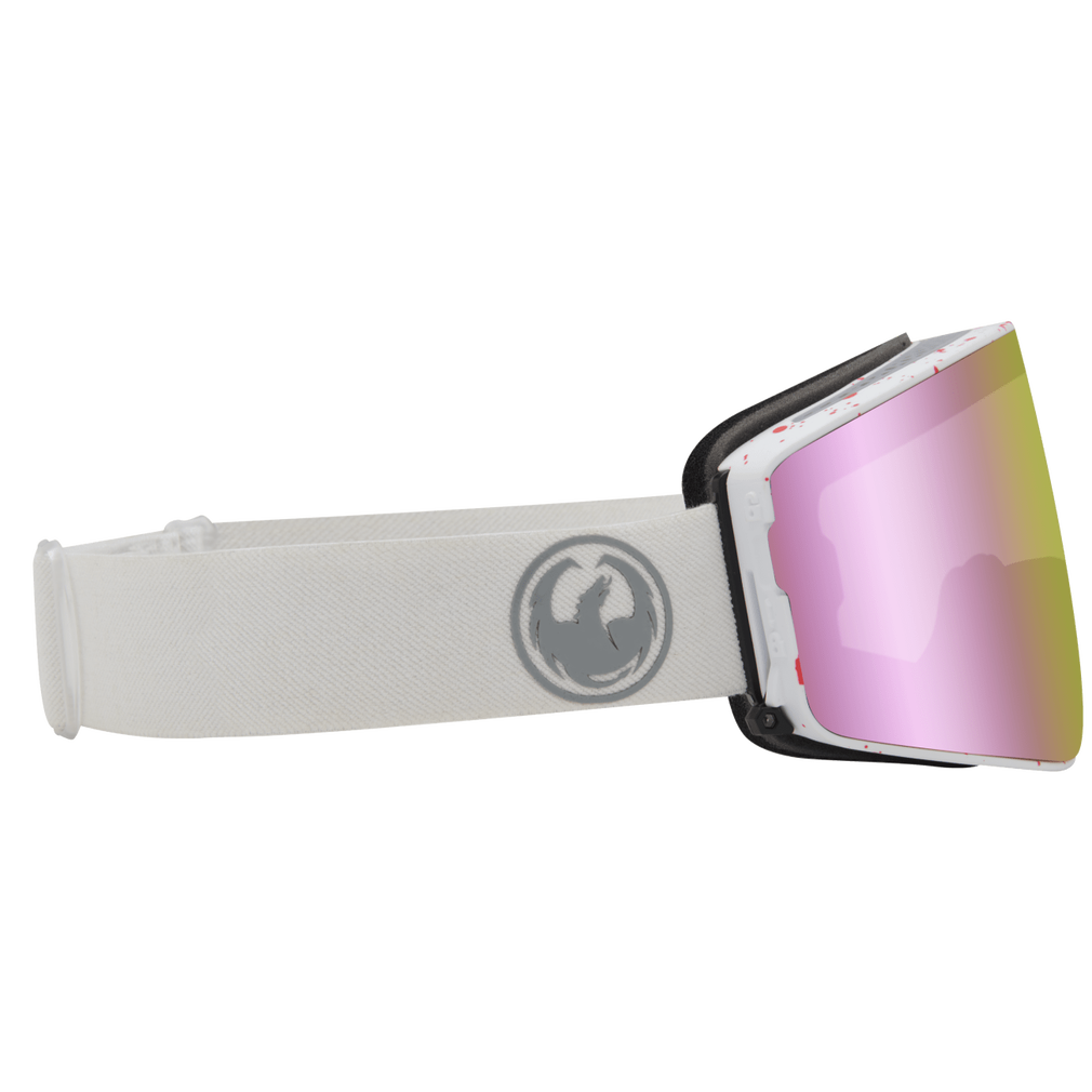 Dragon Alliance PXV2 Quick Change Flat Lens Ski Snowboard Goggles Reused Pink Ion Mirror Lens