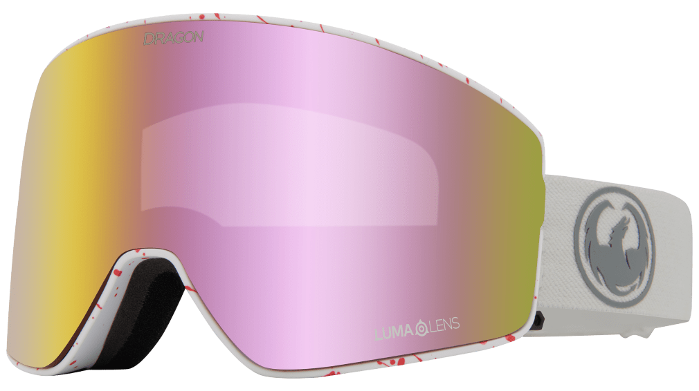Dragon Alliance PXV2 Quick Change Flat Lens Ski Snowboard Goggles Reused Pink Ion Mirror Lens