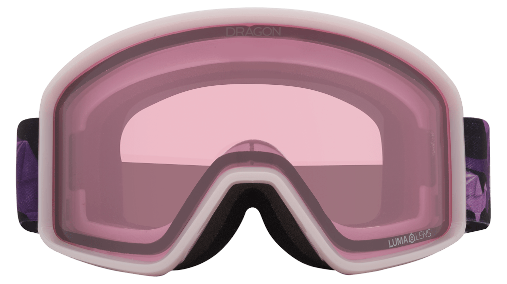 Dragon Alliance DXT OTG Small Fit Youth Flat Lens Ski Snowboard Goggles Origami Pink Purple Light Rose Lens Front Face