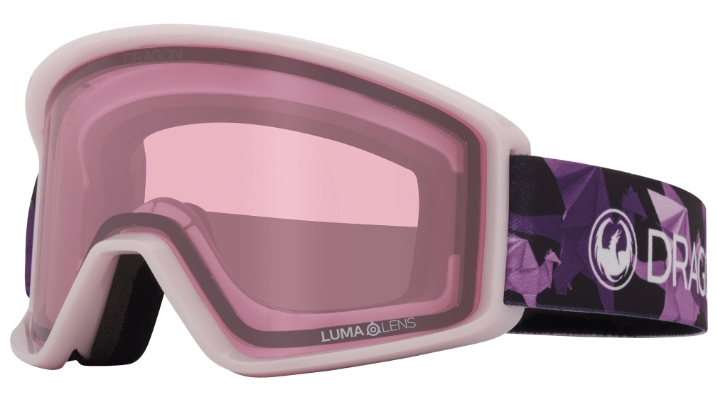 Dragon Alliance DXT OTG Small Fit Youth Flat Lens Ski Snowboard Goggles Origami Pink Purple Light Rose Lens Profile