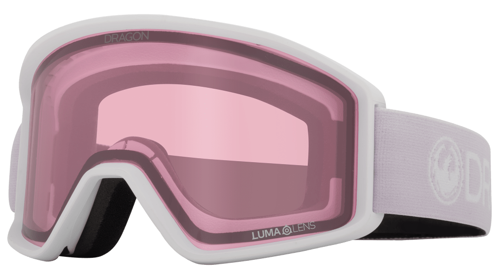 Dragon Alliance DXT OTG Small Fit Youth Flat Lens Ski Snowboard Goggles Lilac Lite Pink Light Rose Lens Profile