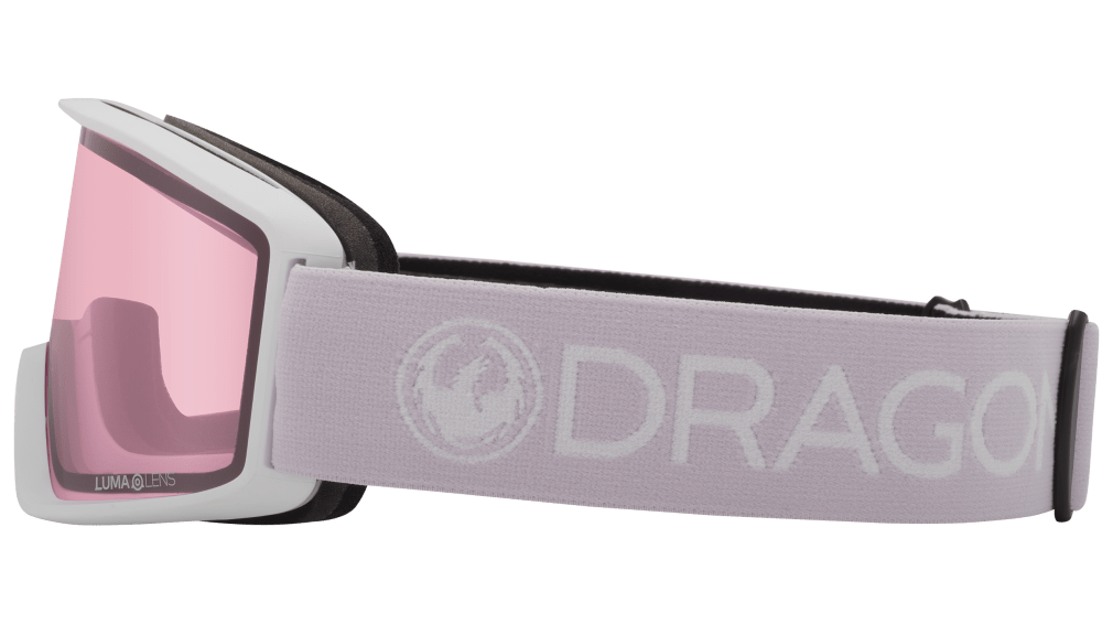 Dragon Alliance DXT OTG Small Fit Youth Flat Lens Ski Snowboard Goggles Lilac Lite Pink Light Rose Lens Band