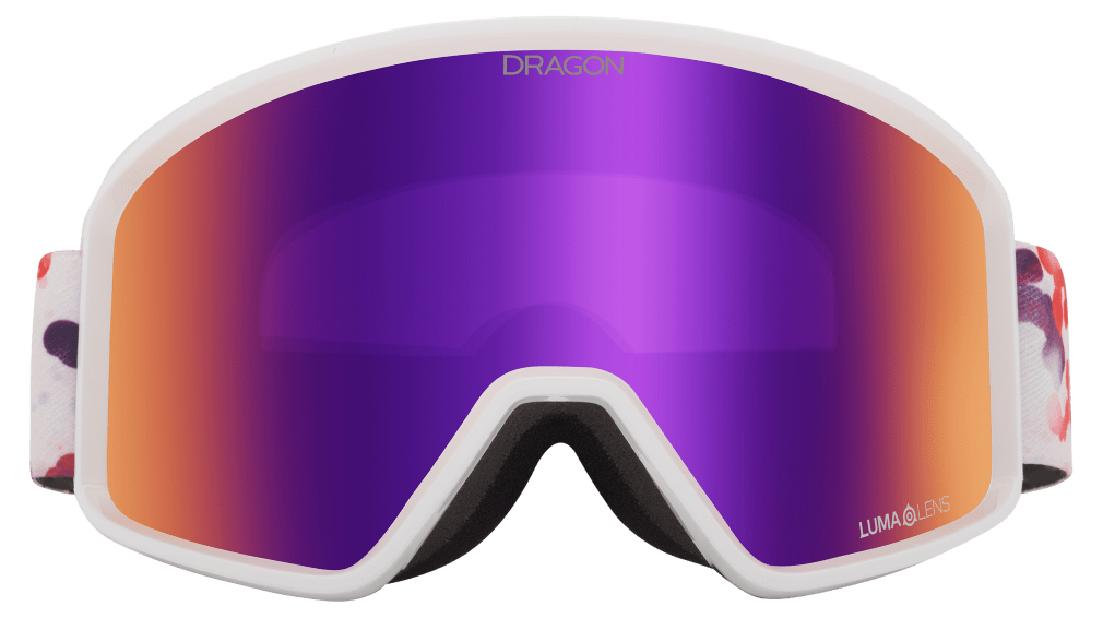Dragon Alliance DXT OTG Small Fit Youth Flat Lens Ski Snowboard Goggles Lil Koi Purple Ion Mirrored Lens Front Face