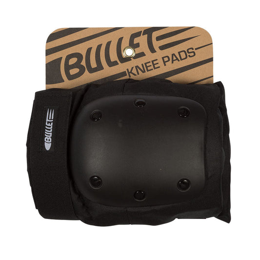 Bullet Adult Black Knee Pads for Skateboarding