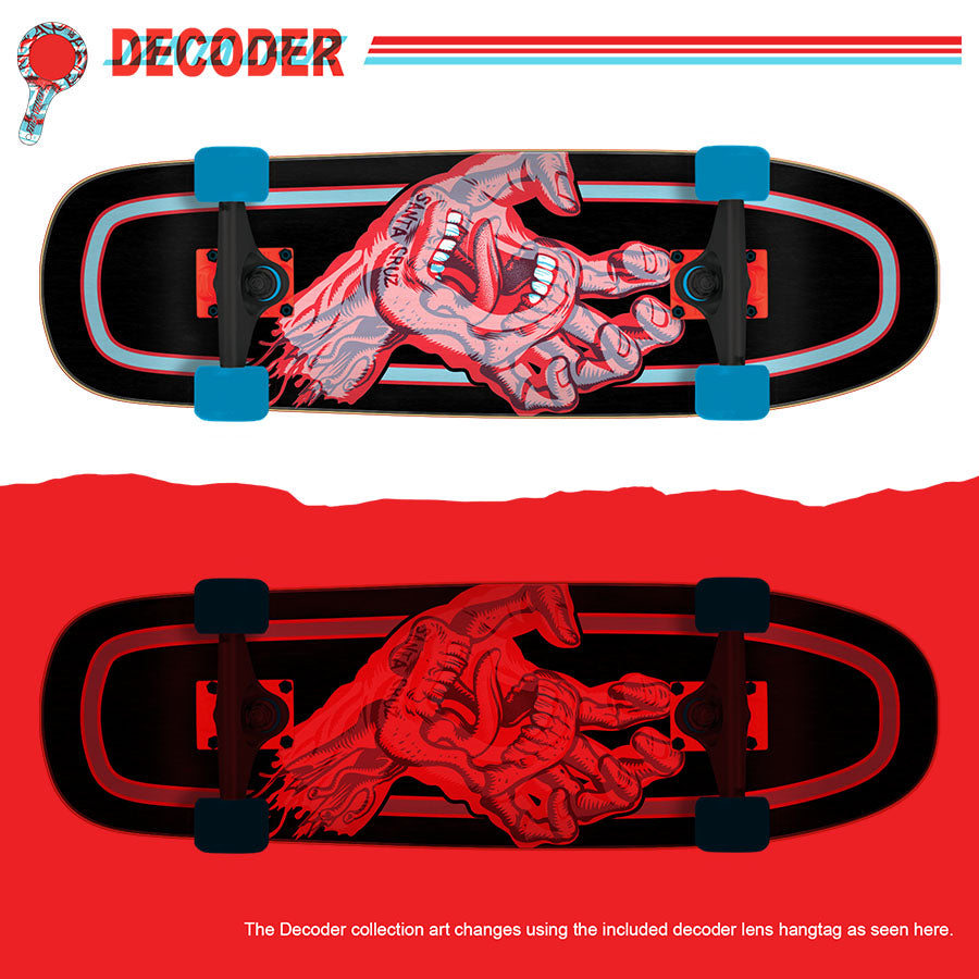 Santa Cruz Decoder Hand 9.51in x 32.26in Longboard Complete Bottom