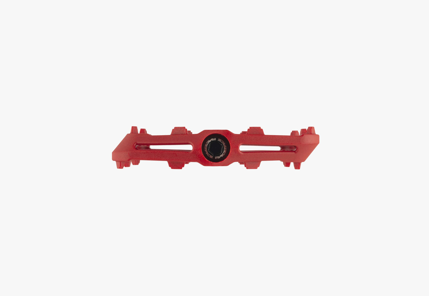 Raceface Ride Platform Pedals Red Composite 9/16" Head on View