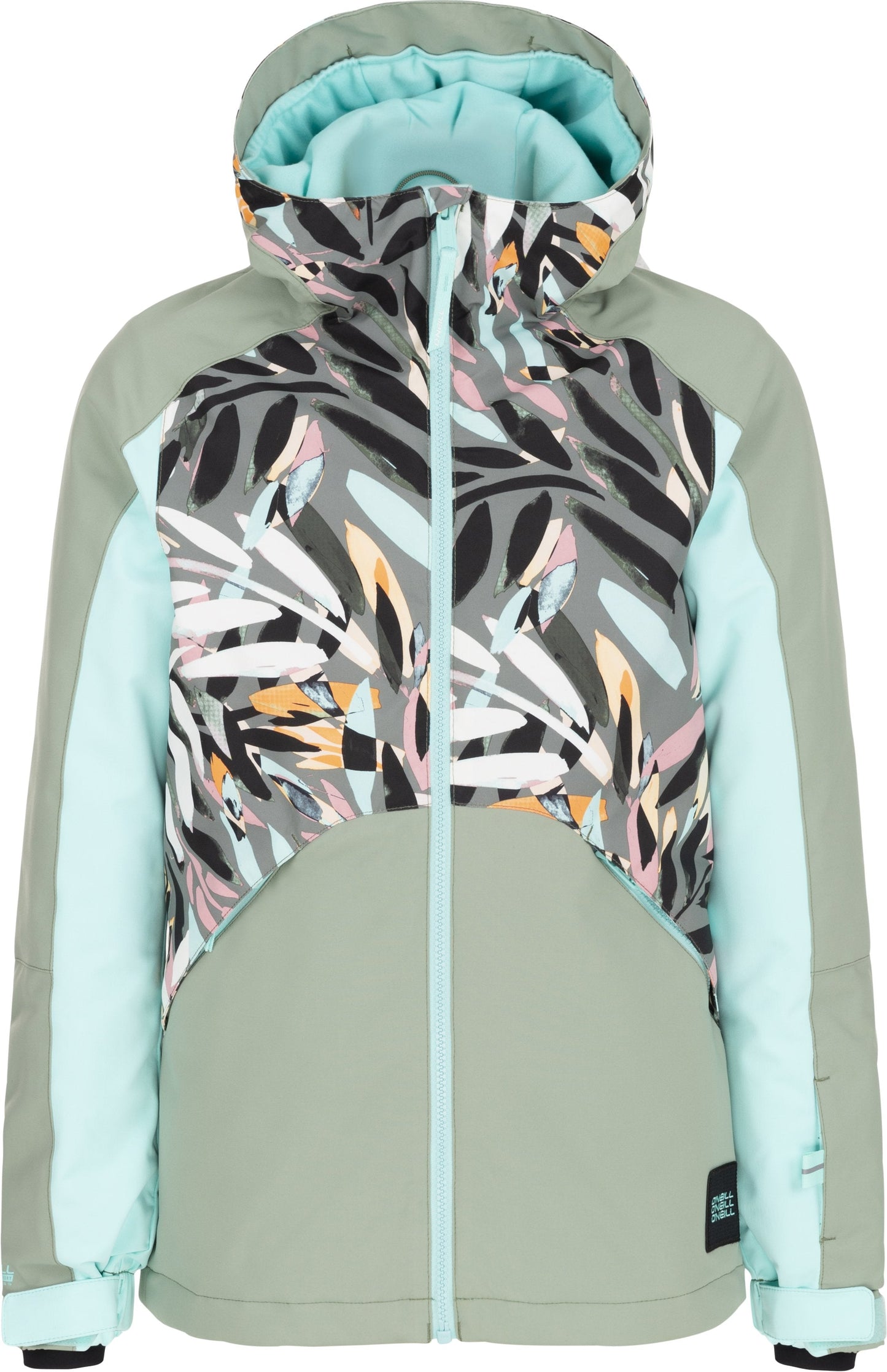O'Neill Girl's Allure Ski and Snowboard Jacket Green Front