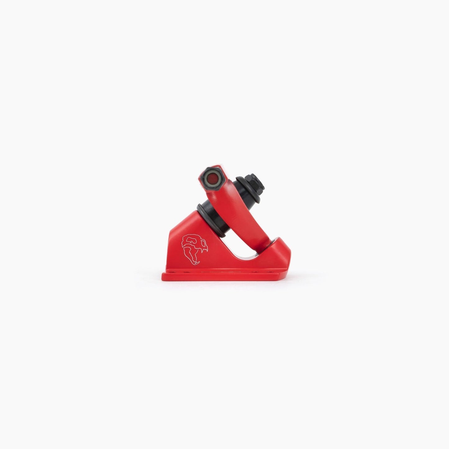 Bear Trucks 180 mm 50 degree Reverse Kingpin Downhill Longboard Trucks Cayenne Red Side Axle View