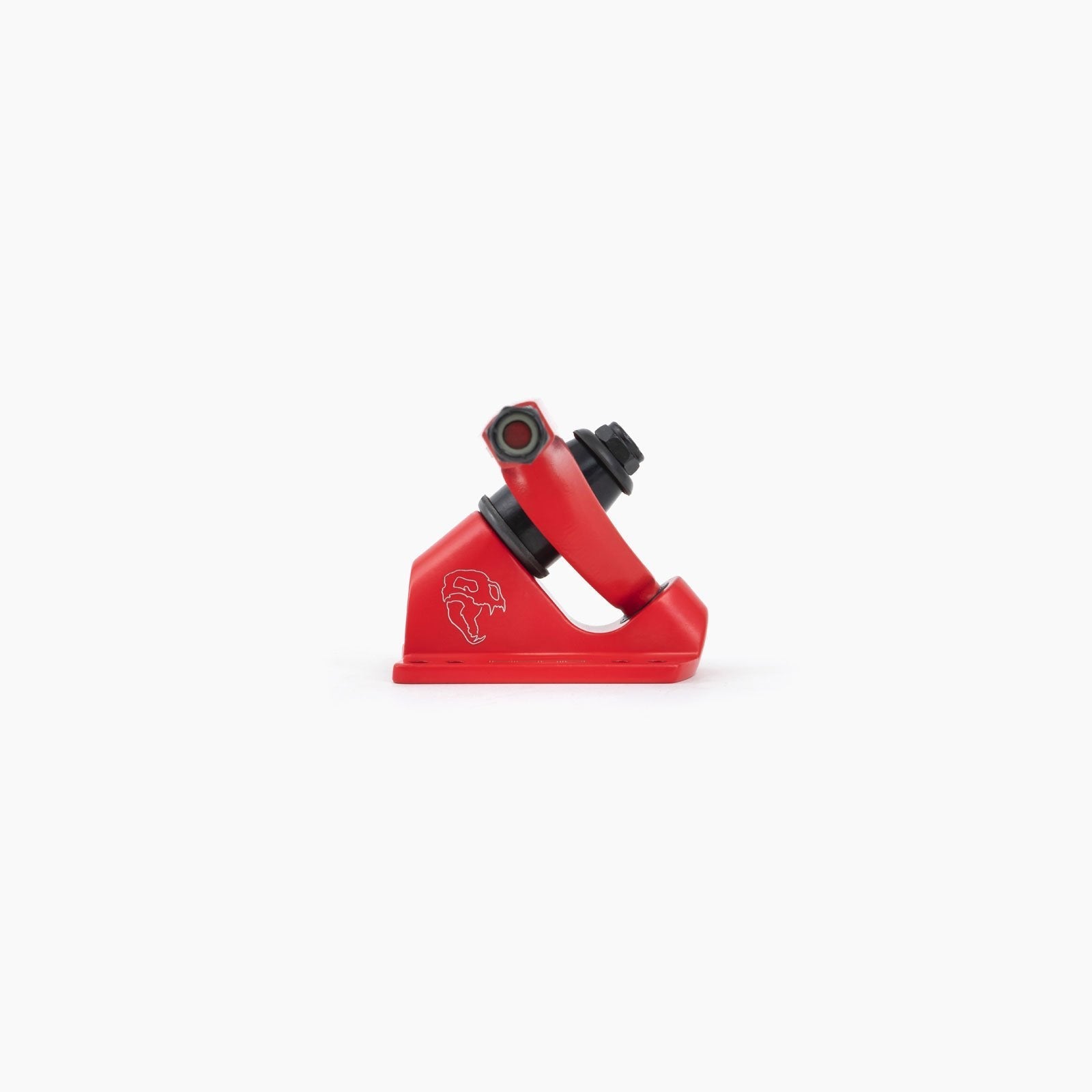 Bear Trucks 180 mm 50 degree Reverse Kingpin Downhill Longboard Trucks Cayenne Red Side Axle View