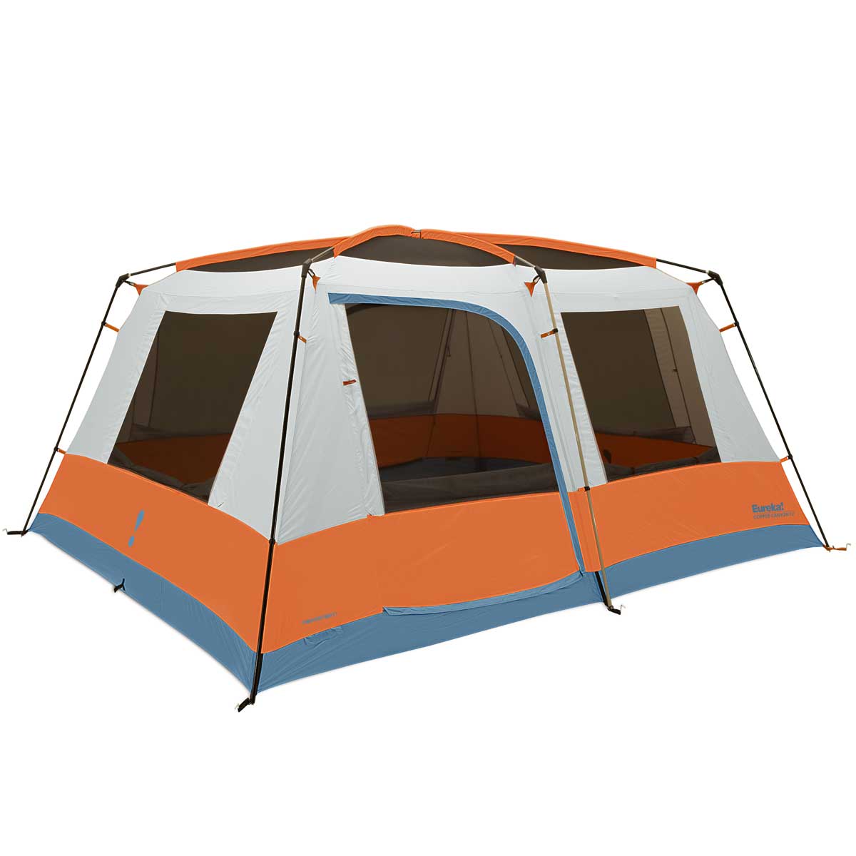Eureka Copper Canyon LX 12-Man Cabin 2-Bedroom Tent Screens Open