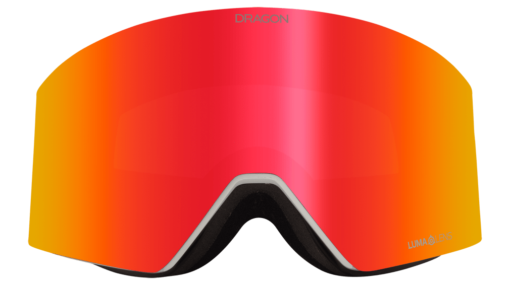 Dragon Alliance RVX Magnetic OTG Quick Change Ski Snowboard Goggles Icon Black White Red Ion Mirrored Lens Front Face