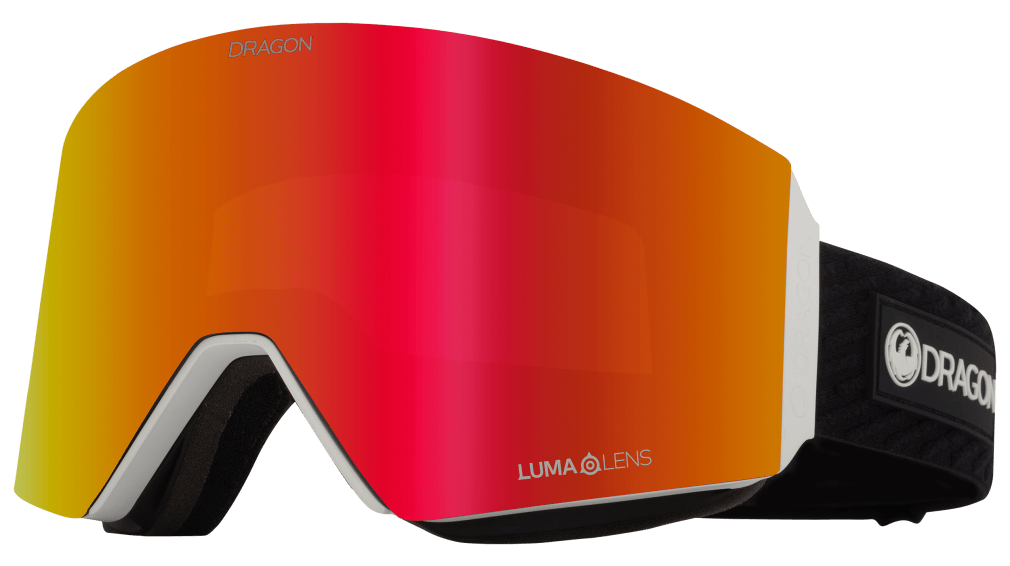 Dragon Alliance RVX Magnetic OTG Quick Change Ski Snowboard Goggles Icon Black White Red Ion Mirrored Lens Profile