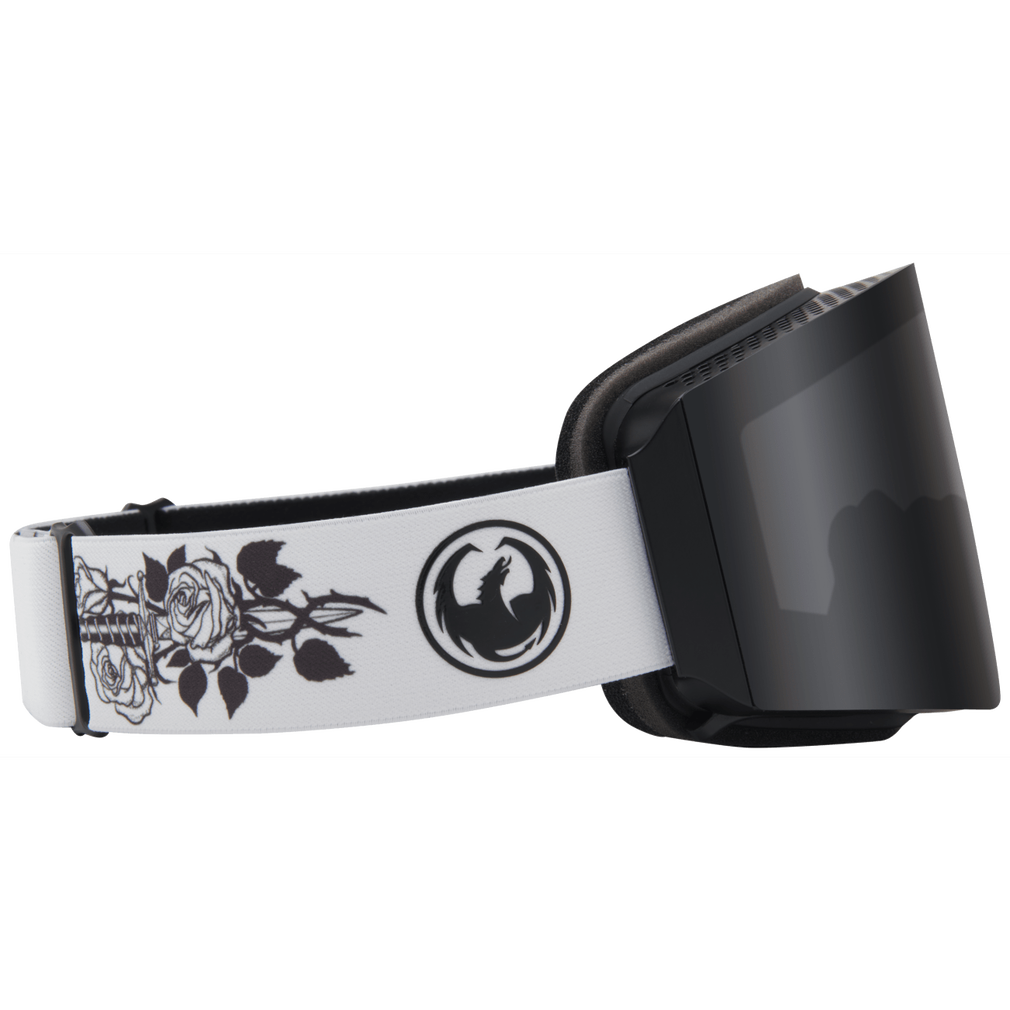 Dragon Jossi Wells Signature Series RVX Magnetic OTG Ski Snowboard Goggles White Dark Smoke Black Grey Lens