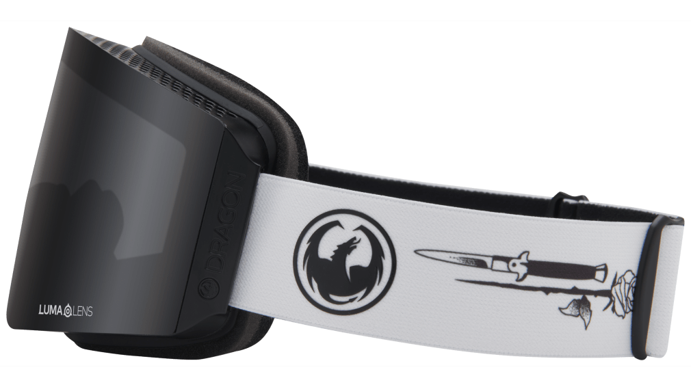 Dragon Jossi Wells Signature Series RVX Magnetic OTG Ski Snowboard Goggles White Dark Smoke Black Grey Lens