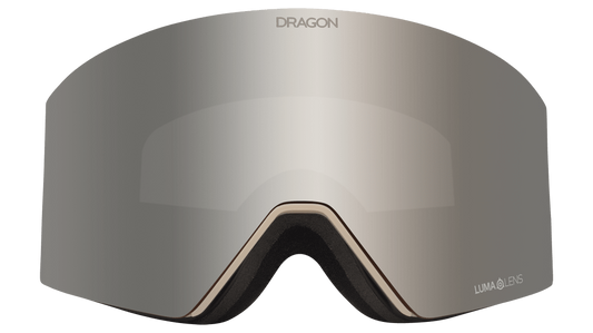 Dragon Alliance RVX Magnetic OTG Quick Change Ski Snowboard Goggles Jossi Wells Signature 2022 Off White Cream Silver Ion Mirrored Lens Front Face