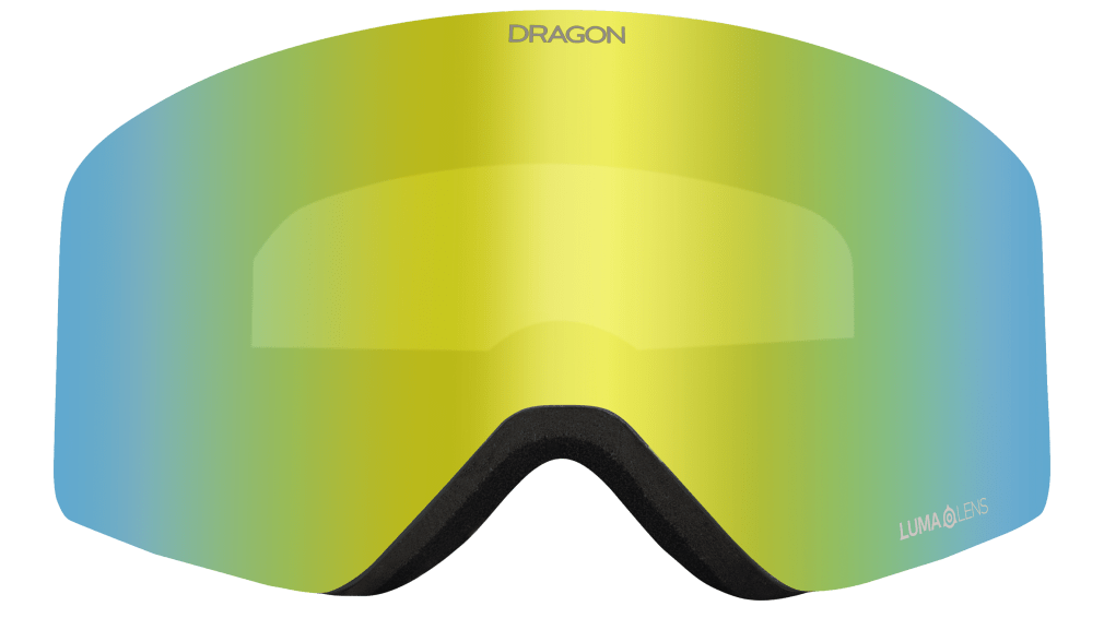 Dragon R1 OTG Over the Glasses Rimless Flat Lens Goggle Classic Grey Gold Ion Mirror Lens