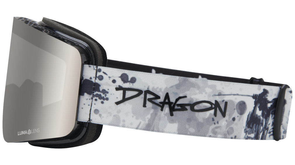 Dragon R1 OTG Over the Glasses Rimless Flat Lens Goggle Bushido Silver Ion Mirror Lens