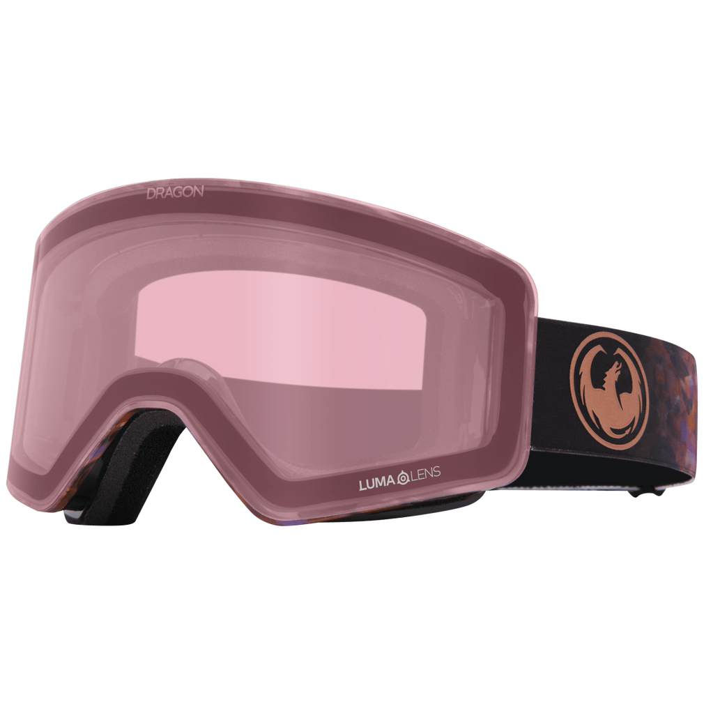 Dragon R1 OTG Over the Glasses Rimless Flat Lens Goggle Amethyst Light Rose Lens