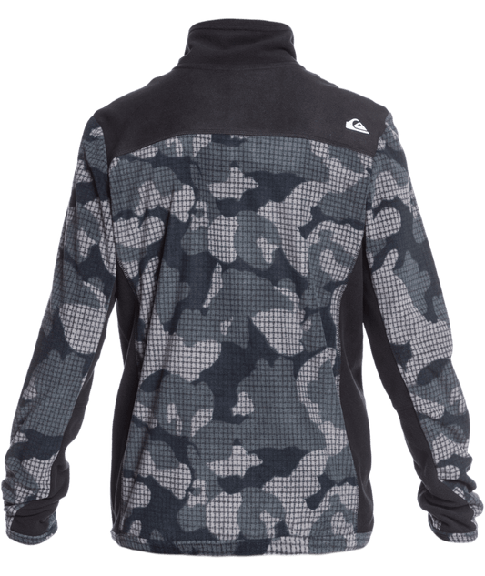 Quicksilver Boy's Aker Technical Half-Zip Fleece True Black Back View