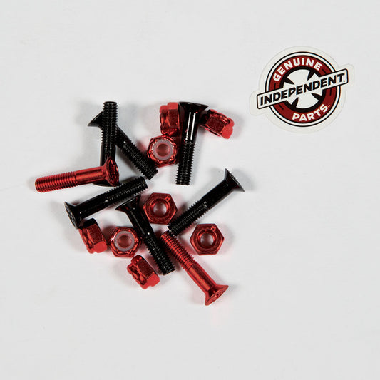 Indy Genuine Parts 1inch Red Black Phillips Skateboard Hardware