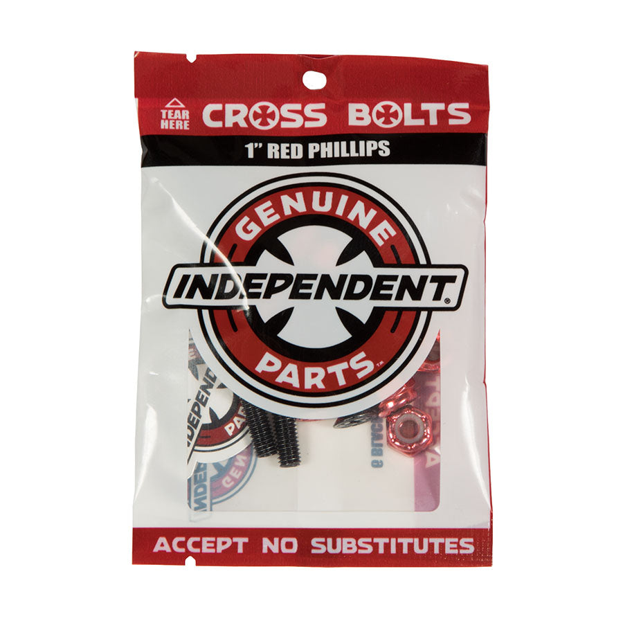 Independent Skateboard Hardware 1" Red/Black