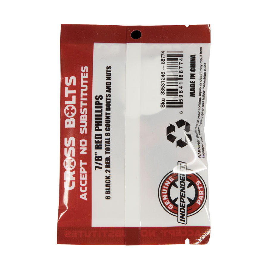 Genuine Parts Phillips 7/8 in Skate Hardware red