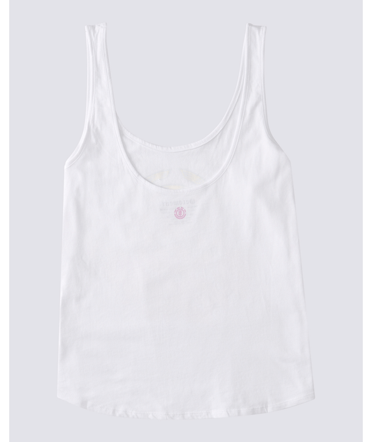 Element Women's Juniors Modern Low Scoop Neck Tank White Back