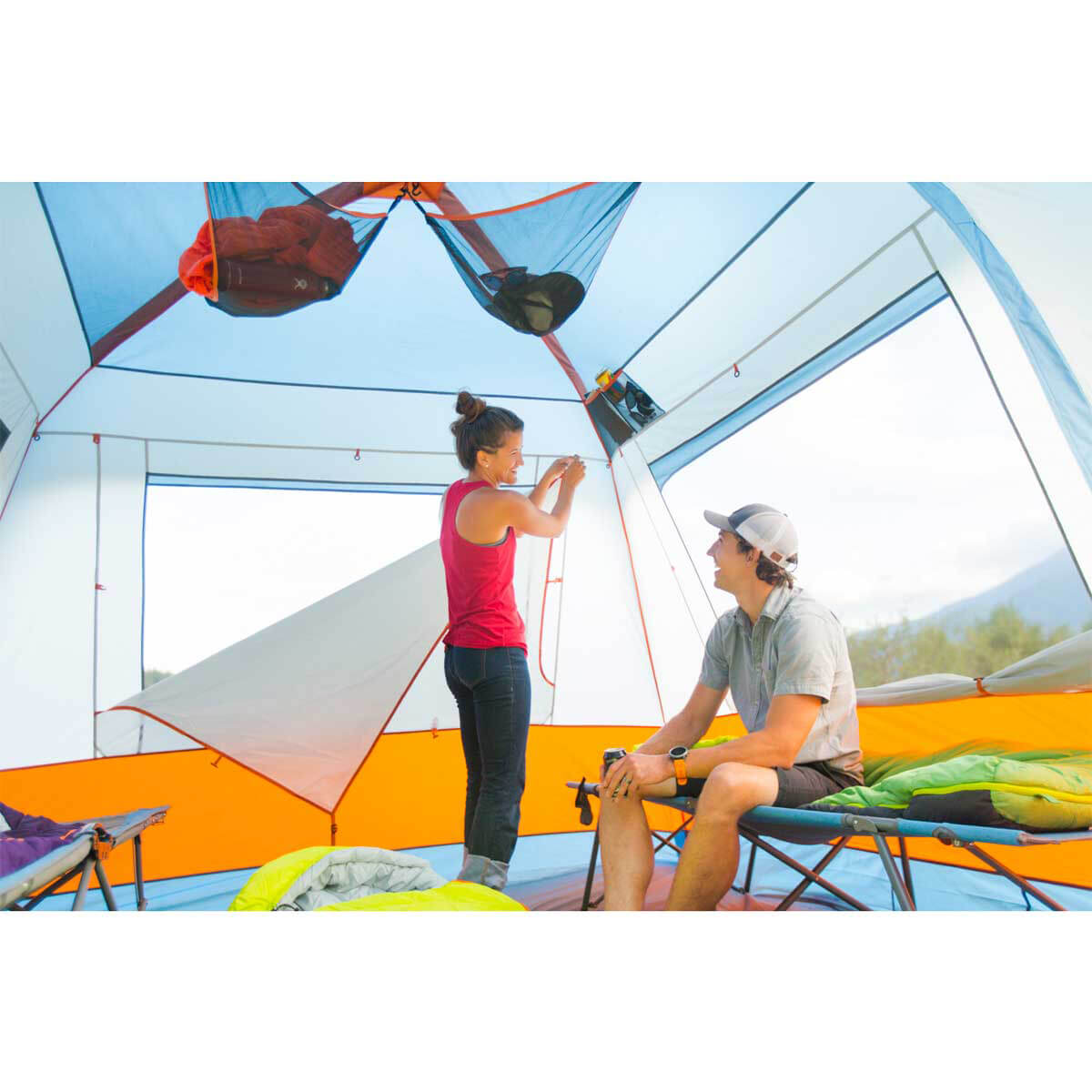 Eureka Copper Canyon LX 12-Man Cabin 2-Bedroom Tent Action Shot