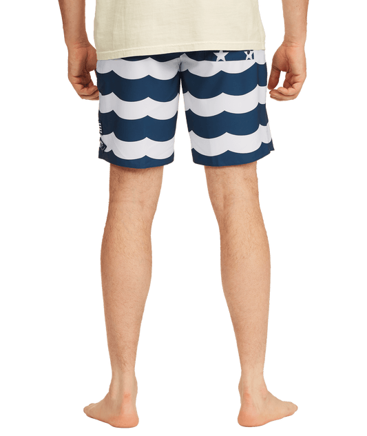 Surfrider Pro backBillabong Mans United States of America Surfrider Pro Dark Blue Premium Performance Boardshort Back
