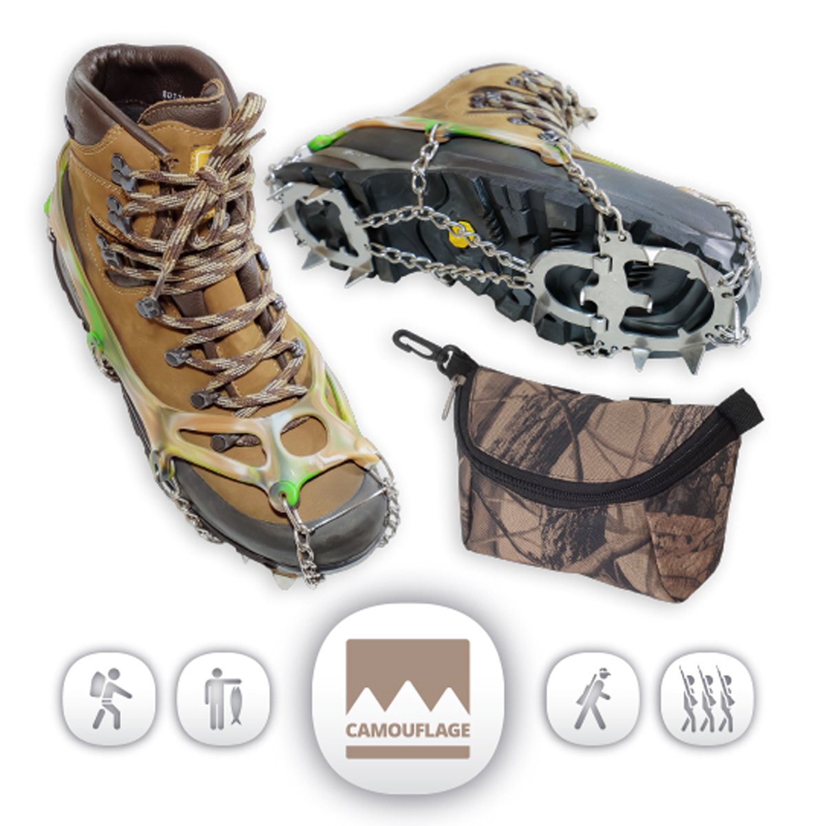 MountTrack Camouflage Hiking and Mountaineering Crampons