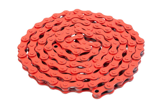 Odyssey Blue Bird Single Speed BMX Bike Chain with Single Half Link End Red