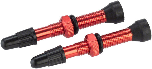 Whisky no 9 aluminum alloy 40mm tubeless tire valve stems red