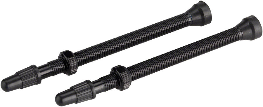 Whisky no 9 aluminum alloy 80mm tubeless tire valve stems black