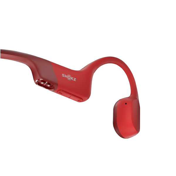 Shokz OpenRun Open Ear Headphones Ear Buds Red