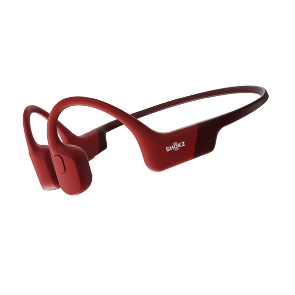 Shokz OpenRun Open Ear Headphones Ear Buds Red