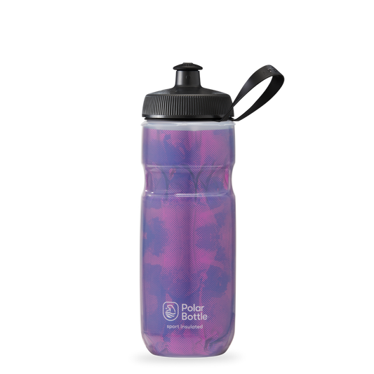 Polar Bottle Sport Insulated Fly Dye 20 oz water bottle black berry