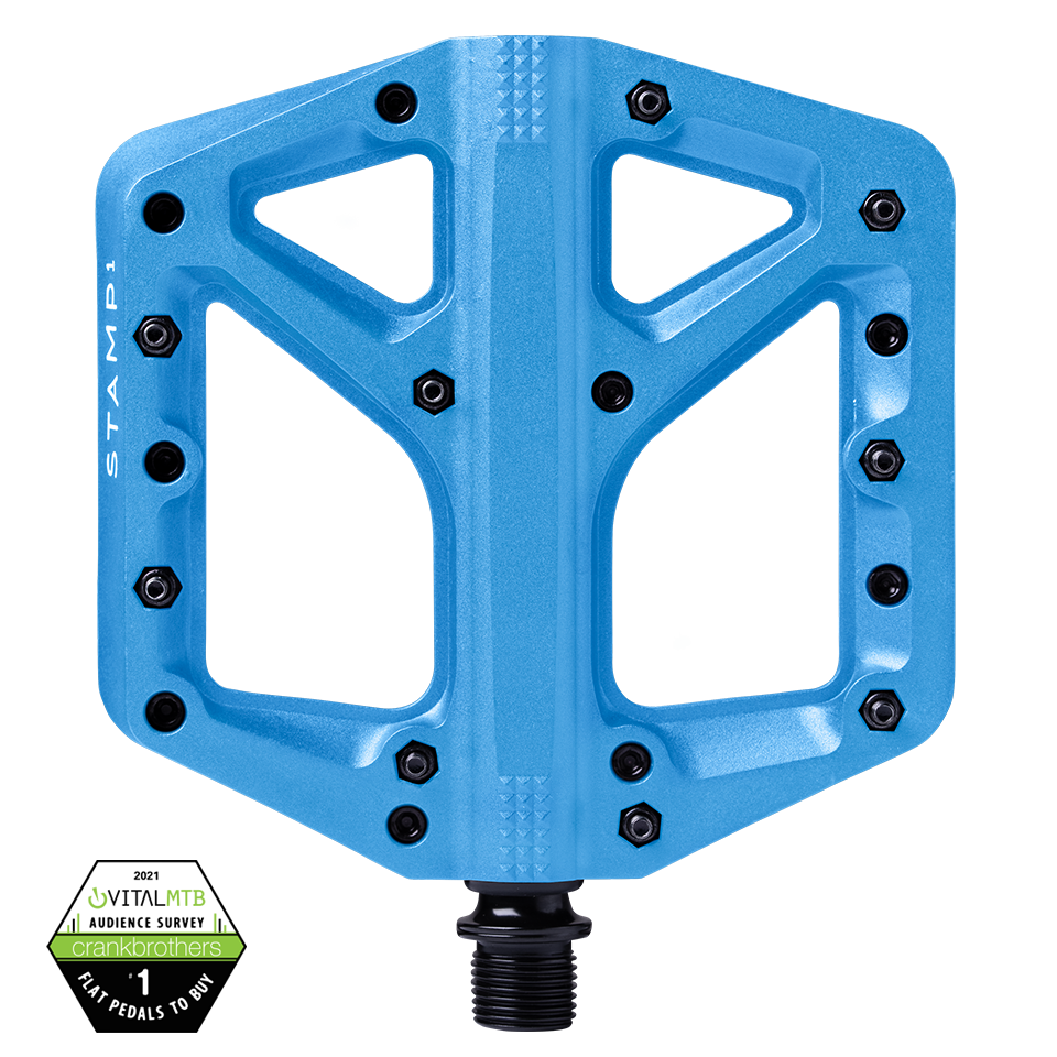 Crankbrothers Stamp 1 Composite Platform Pedals Large Blue