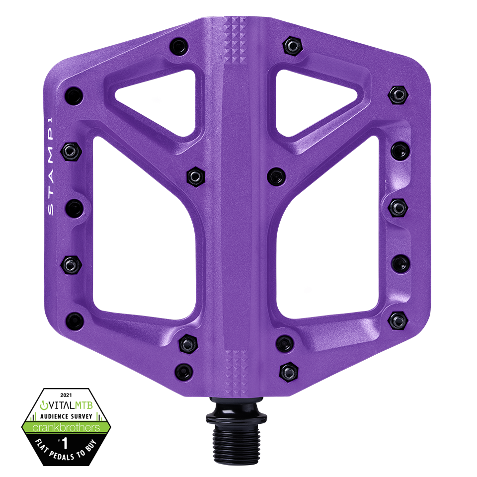 Crankbrothers Stamp 1 Composite Platform Pedals Large Purple