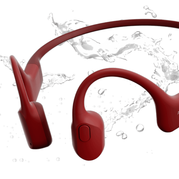 Shokz OpenRun Open Ear Headphones Ear Buds Red