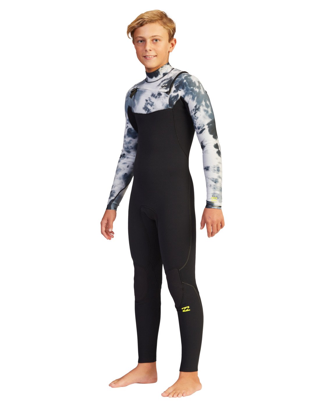 4/3mm Boy's Furnace Comp Full Wetsuit Pro Tie Dye Front Left